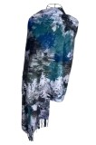 Fular dama NOR, rosu/olive, 170x70, Marime universala