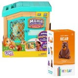 Cumpara ieftin Pachet - Set de joaca interactiv Little Live Pets - Mama Surprise + Set Hey Clay Forest Animals - Urs