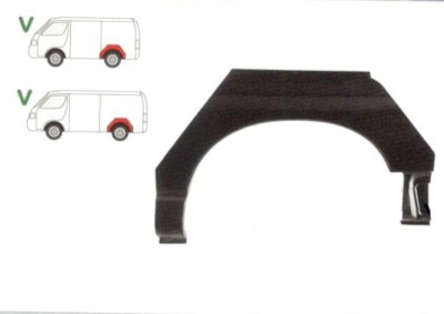 Segment reparatie aripa spate Toyota HI-ACE, 1996-2006, Partea Stanga, Spate, foto