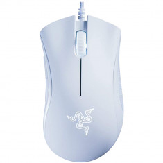 Mouse Cu Fir Deathadder Essential Gaming, 6.400 DPI, 220 IPS, 5 Butoane Programabile, Alb foto