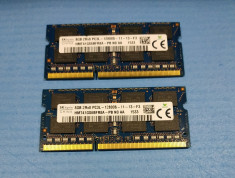 Memorii RAM DDR3 kit 16GB 2 x 8GB HYNIX 2RX8 PC3L 12800 la 1600Mhz laptop foto