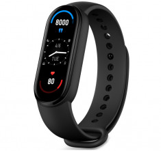 Smartband Xiaomi Mi Band 6 Negru, AMOLED 1.56 , PAI, Ritm cardiac, Oxigen, Stres, Menstruatie, 30 moduri sport foto