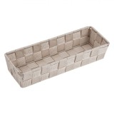 Coș Depozitare, Impletit, Dimensiuni 26x9x5 cm, Bej, Oem