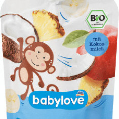 Babylove Piure de banană cu ananas și cocos ECO, 100 g