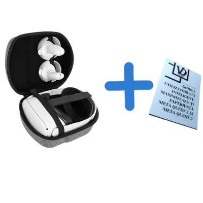 Geanta de Transport Rigida pentru Meta Quest 2/Quest 1/Quest 3 &amp;ndash; Cutie Protectie VR, Geanta pentru Ochelari si Accesorii foto