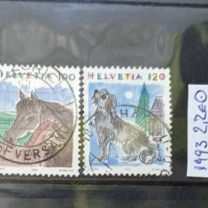 TS21 - Timbre serie - Elvetia - Helvetia 1993 Mi1491-92