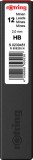 Etui mina creion 12 buc Rotring 2,0 HB