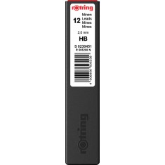 Etui mina creion 12 buc Rotring 2,0 HB