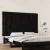 VidaXL Tăblie de pat pentru perete, negru, 147x3x90 cm, lemn masiv pin 824897