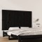 vidaXL Tăblie de pat pentru perete, negru, 147x3x90 cm, lemn masiv pin 824897