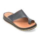 Papuci SHOOZY bleumarin, EV2849, din piele naturala