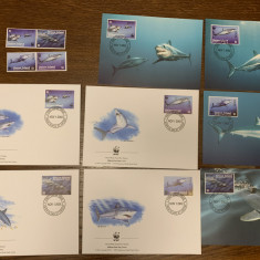 st. vincent - rechini - serie 4 timbre MNH, 4 FDC, 4 maxime, fauna wwf