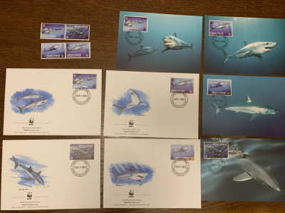 st. vincent - rechini - serie 4 timbre MNH, 4 FDC, 4 maxime, fauna wwf foto