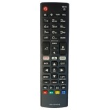 Telecomanda pentru LCD/LED LG cu Netflix AKB75095308, neagra cu functiile telecomenzii originale + Suport pentru telecomanda, ElectriX, negru