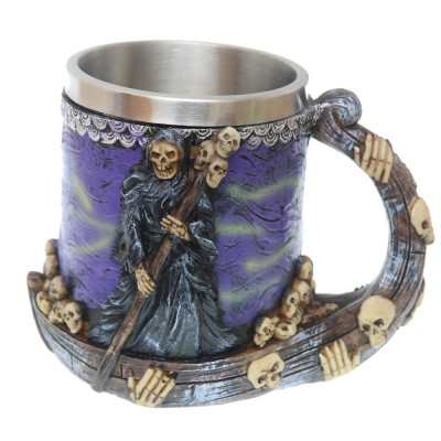 Cana Medievala Death, 11.5cm, 400ml decorat 360grade Tole 10 Imperial 39603 foto