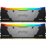 Memorii Kingston FURY Renegade Black RGB, 16 GB (2x8GB), DDR4, 3600 MHz, CL16, XMP