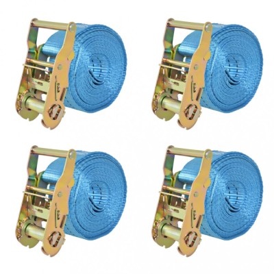 Chingi fixare cu clichet, 4 buc, albastru, 2 tone, 6 m x 38 mm foto