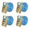 Chingi fixare cu clichet, 4 buc, albastru, 2 tone, 6 m x 38 mm