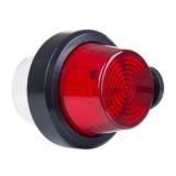 Lampa Gabarit LED Old School 12-24V Alb/Rosie 107mm Impermeabila IP68