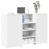 vidaXL Birou Recepție Alb 155x50x103.5cm Lemn Prelucrat - Spațios, Durabil, Design Modern - Ideal Birouri, Hoteluri, Clinici
