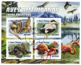 S. TOME E PRINCIPE 2016 - Fauna americana, Pasari / set complet - colita+bloc, Stampilat