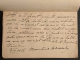 DEDICATIE si AUTOGRAF Clementina Delasocola &ndash; Familia Parintelui Nedelcu 1920-30