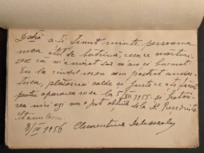 DEDICATIE si AUTOGRAF Clementina Delasocola &amp;ndash; Familia Parintelui Nedelcu 1920-30 foto