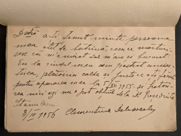 DEDICATIE si AUTOGRAF Clementina Delasocola &ndash; Familia Parintelui Nedelcu 1920-30