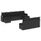 Set canapele de gradina cu perne, 10 piese, negru, poliratan