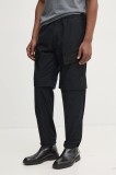 HUGO pantaloni barbati, culoarea negru, cu fason cargo, 50530824