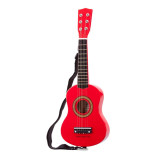 Chitara rosie din lemn pentru copii, New Classic Toys