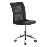 Cumpara ieftin Scaun de birou piele ecologica negru crom Idor 45x59x90-100 cm
