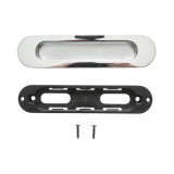 Maner &icirc;ncastrat cromat tip scoica pentru usa glisanta 36x150 mm