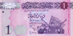 Bancnota Libia 1 Dinar (2013) - P76 UNC foto