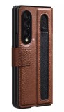 Husa Protectie Nillkin Aoge Leather Series pentru Samsung Galaxy Z Fold5, Maro