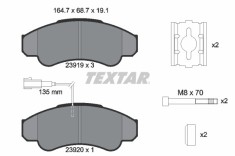 TEXTAR 2391901 Q+ set placute frana,frana disc foto