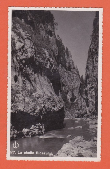 AMS @ - VEDERE LA CHEILE BICAZULUI NECIRCULATA, 1934, printata