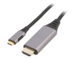 Adaptor USB 3.0 HDMI USB-C 1,8m Negru/Gri, Gembird