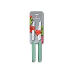 Set 2 Cutite Victorinox Table Knife, Lama Zimtata 11cm, Verde Menta, Blister foto