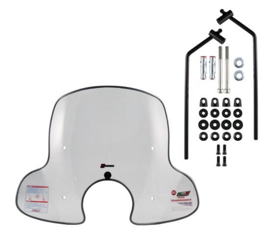 Parbriz mediu transparent Vespa Primavera (13-) 2T AC 50cc - Primavera (13-) 4T AC 50cc - Primavera (13-) 4T AC 125-150cc (4 sezoane)