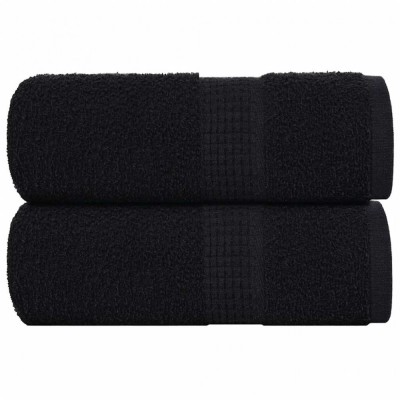 Prosoape pentru oaspeți 2 buc Negru 360 g/m&amp;sup2; 100% bumbac foto