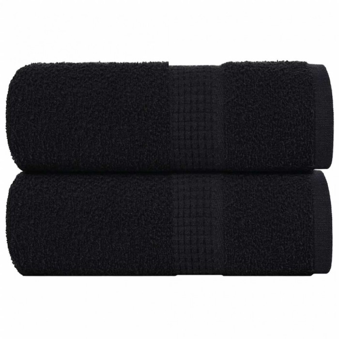 Prosoape pentru oaspeți 2 buc Negru 360 g/m&sup2; 100% bumbac