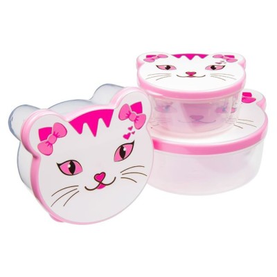 Set caserole in forma de pisica 200 ml 300 ml 500 ml 4 bucati Quality foto