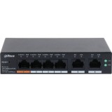 Switch cu 6 porturi Gigabit Cloud management Dahua CS4006-4ET-60 SafetyGuard Surveillance