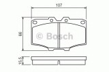Set placute frana,frana disc TOYOTA HILUX II pick-up (LN8, RN5, LN6, YN6, YN5, LN5, RN6) (1983 - 2005) BOSCH 0 986 468 520