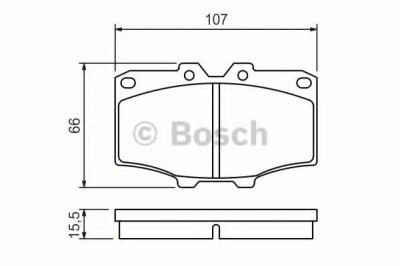 Set placute frana,frana disc TOYOTA HILUX II pick-up (LN8, RN5, LN6, YN6, YN5, LN5, RN6) (1983 - 2005) BOSCH 0 986 468 520 foto