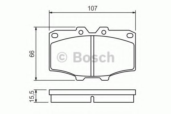 Set placute frana,frana disc TOYOTA HILUX II pick-up (LN8, RN5, LN6, YN6, YN5, LN5, RN6) (1983 - 2005) BOSCH 0 986 468 520