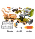 Set ferma complet cu utilaje agricole, fermier si animalute
