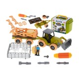 Set ferma complet cu utilaje agricole, fermier si animalute