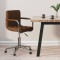 vidaXL Scaun de birou pivotant, maro, material textil